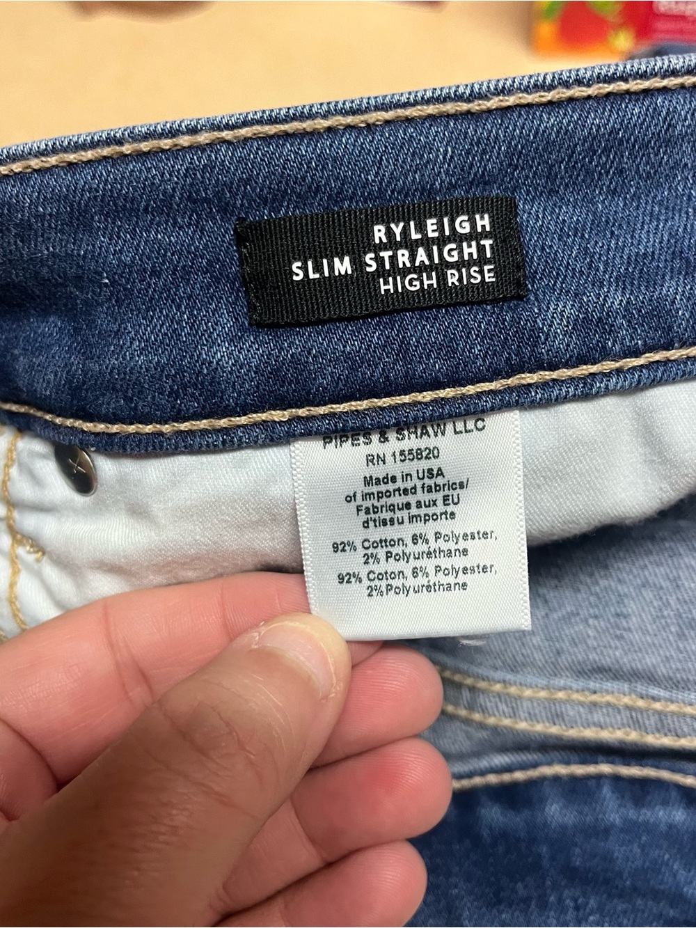 Veronica Beard Ryleigh Slim Straight High Rise Jeans Seas The Moment Size 26 - Picture 6 of 8